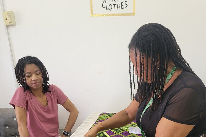 African custom clothing making experience with fabric tour - Snacks, drinks, and a useful pause