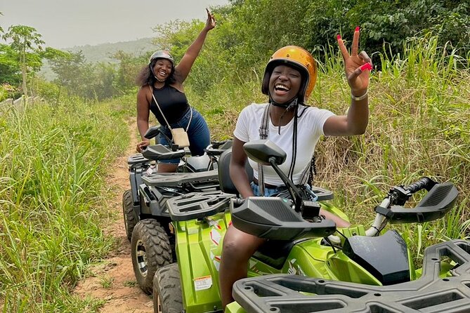Full Day Tour Waterfalls Quad biking and Aburi Botanical Gardens - Adukrom quad biking: two hours on rough trails