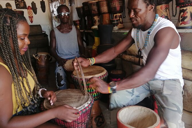 Half-Day Private African Drumming Lessons with Pick Up - Watching craftspeople produce the drums
