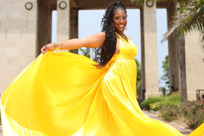 Luxury Flying Dress Photoshoot in Accra - How the one-hour session works